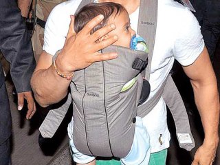 Aamir Khan seen with his son Azad Shoot of Doom3