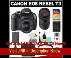 SPECIAL DISCOUNT Canon EOS Rebel T3 12.2 MP Digital SLR Camera Body & EF-S 18-55mm IS II Lens with 75-300mm III Lens   16GB Card   Battery   Case   (2) Filters   Tripod   Cleaning & Accessory Kit
