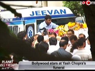 Bollywood stars at Yash Chopra's funeral