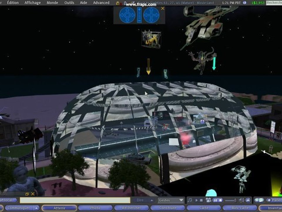 sim back to eighties second life le movie land 2/2