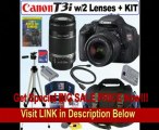 BEST PRICE Canon EOS Rebel T3i 18 MP CMOS Digital SLR Camera with EF-S 18-55mm f/3.5-5.6 IS II Zoom Lens & EF-S 55-250mm f/4.0-5.6 IS Telephoto Zoom Lens   16GB Accessory Bundle!