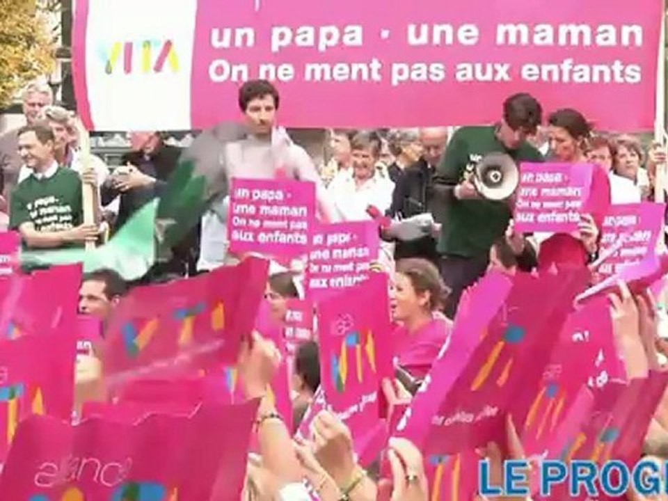 Lyon: plusieurs centaines de personnes contre l'adoption par les couples homosexuels