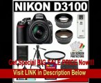 Nikon D3100 Digital SLR Camera & 18-55mm G VR DX AF-S Zoom Lens with 16GB Card   .45x Wide Angle & 2.5x Telephoto Lenses   Filter   Tripod   Accessory Kit REVIEW
