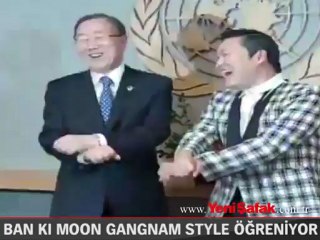 Ban ki moon gangnam style öğreniyor