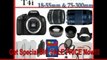 Canon EOS Rebel T4i Digital 18 MP CMOS SLR Cameras -650D with Canon EF-S 18-55mm f/3.5-5.6 IS Lens & Canon EF 75-300mm f/4-5.6 III Telephoto Zoom Lens, SSE Premium SLR Lens Accessory Package