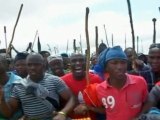 Thousands of South African miners stage march