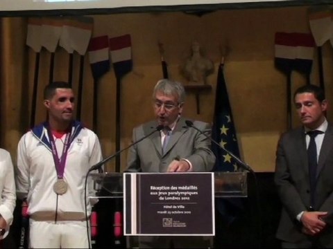 Londres 2012 : la Ville honore les deux Boulonnais médaillés d’argent aux jeux paralympiques, Stéphane Tardieu et Hakim Arezki