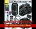 Nikon D3200 24.2 MP CMOS Digital SLR Camera with 18-55mm f/3.5-5.6G AF-S DX VR and 55-300mm f/4.5-5.6G ED VR AF-S DX NIKKOR Zoom Lenses + EN-EL14 Battery + 32GB Deluxe Accessory Kit