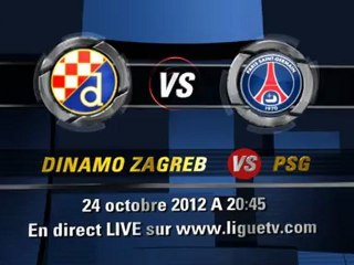 Dinamo Zagreb PSG streaming live en direct 24 octobre 2012