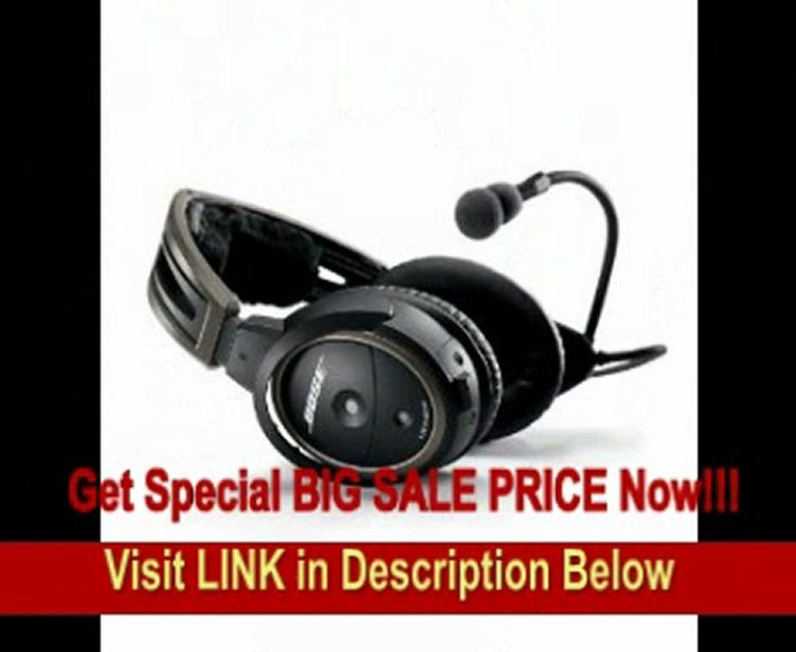 Bose&reg A20 Aviation Headset (Battery-powered, NO Bluetooth, Electret mic, Straight cord, Twin plug)