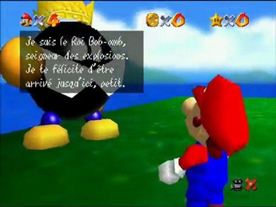 Super Mario 64 Walkthrough FR - Niveau 1-1 Roi Bob-omb du sommet