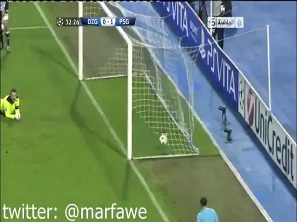 دينامو زغرب 0 : 1 باريس سان جيرمان . . زلاتان إبراهيموفيتش د33