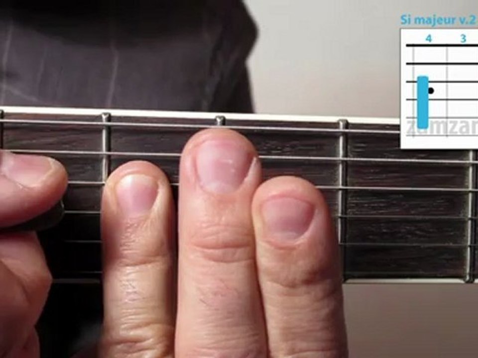 L'accord de Si majeur barré (accords 12) avec zamzam