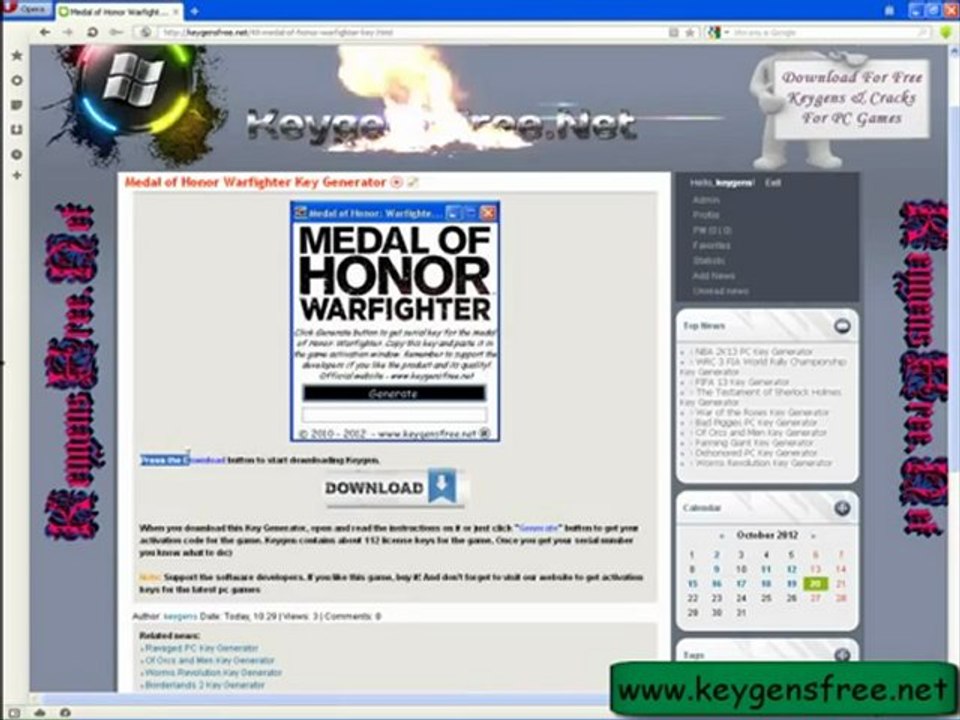 Medal of Honor Warfighter Game Keygenerator For Free