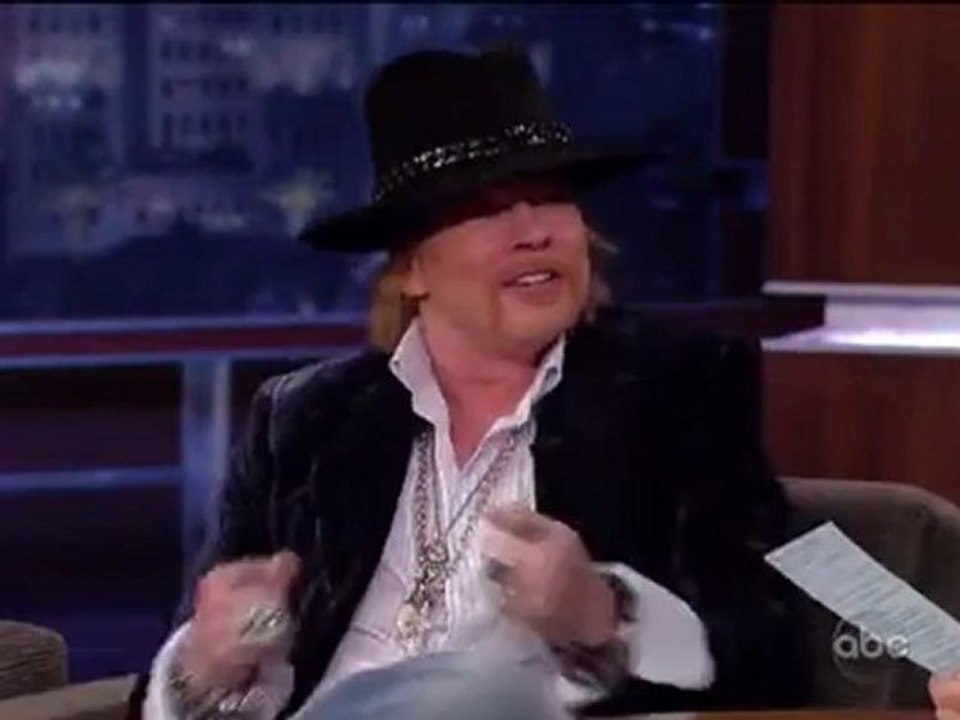 Axl Rose Interview on Jimmy Kimmel live