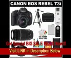 Canon EOS Rebel T3i Digital SLR Camera Body & EF-S 18-55mm IS II Lens with 75-300mm III Lens   16GB Card   .45x Wide Angle & 2x Telephoto Lenses   Battery   Remote   (2) Filters   Tripod   Accessory Kit
