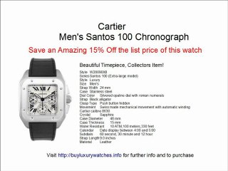 Cartier Santos 100 Men's Watch Chronograph