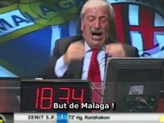 La détresse d'un journaliste italien après le but de Malaga !