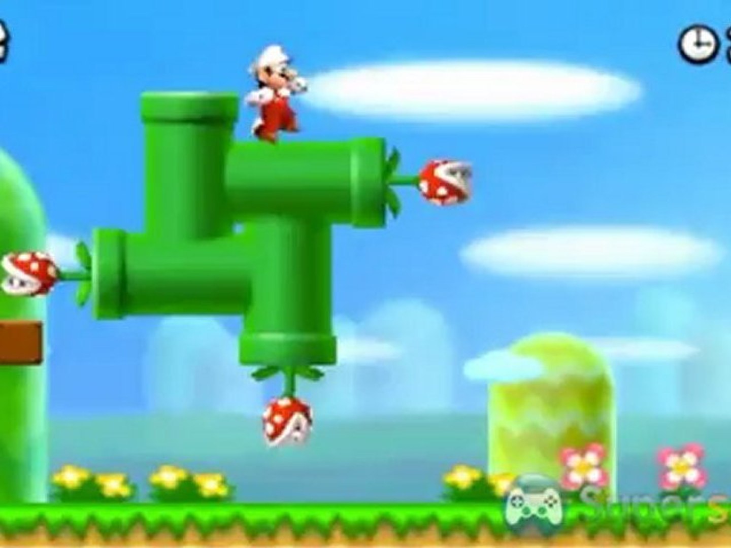 New Super Mario Bros. 2 - Solution et pièces étoiles du niveau 1-A - Vidéo  Dailymotion