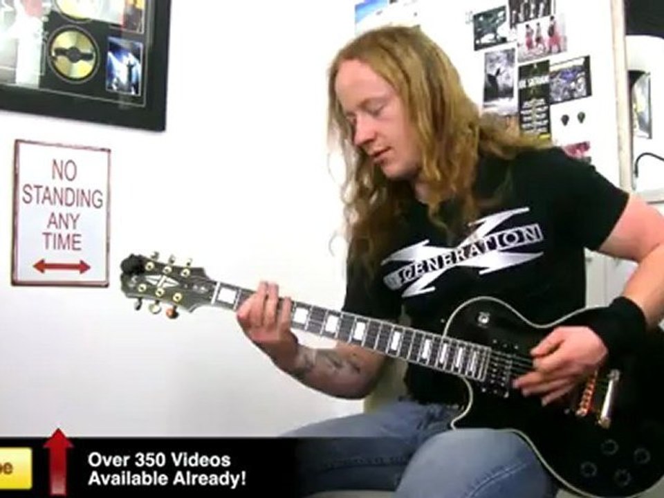 Power Metal Guitar Riff Lesson - Taberah Guitarist Guest Electric Guitar Tutorial