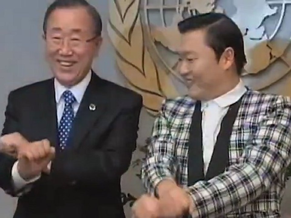 Ban Ki-moon prend un cours de "Gangnam Style"