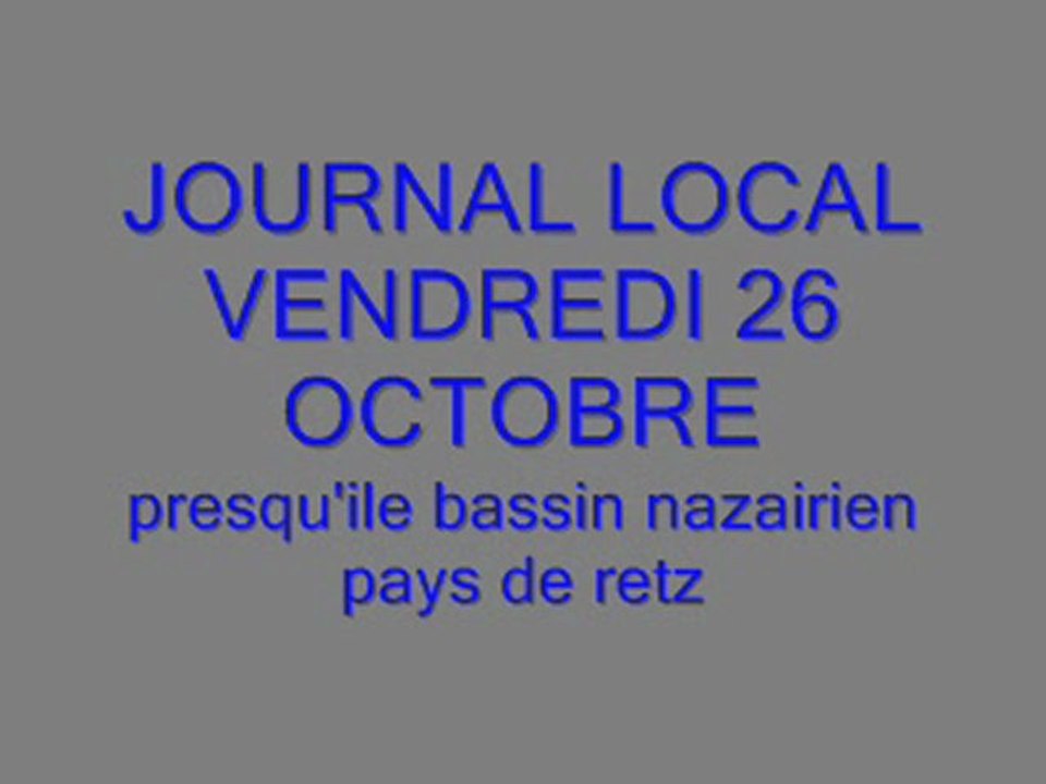 vendredi 26 octobre