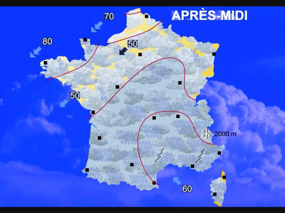 Météo 26 octobre 2012: Pluies fortes, arrivée du froid !
