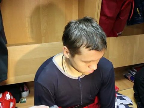 Егор Михайлов после игры с Трактором