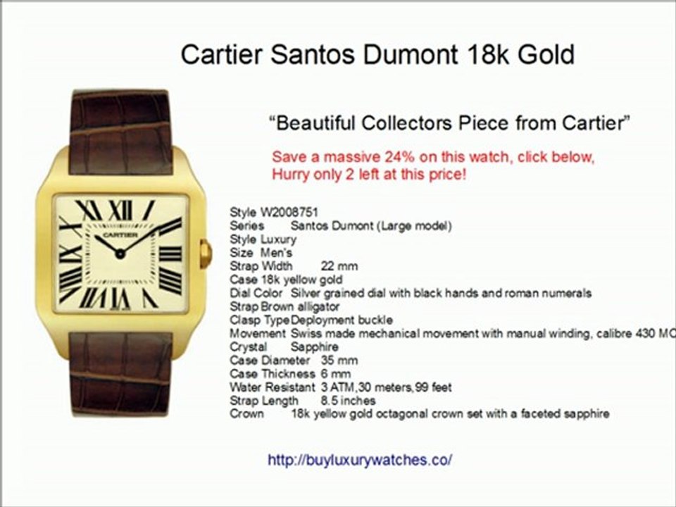 Cartier Santos Dumont 18k Gold Men's Watch