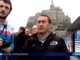 reconnaissance du parcours du Tour de France 2013 - étape Avranches - le Mont-Saint-Michel