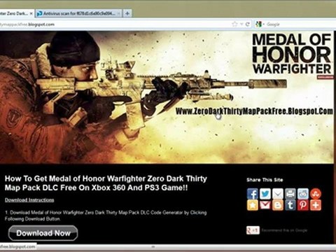 Medal of Honor Warfighter Zero Dark Thirty Map Pack DLC Free Giveaway