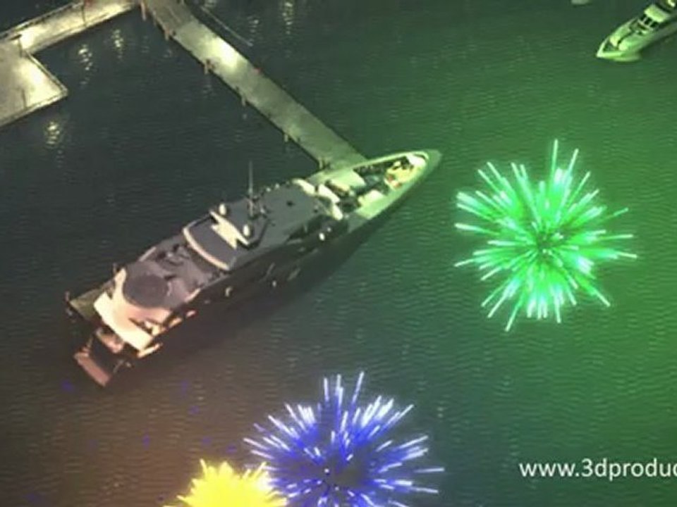 3d анимация крупнейшей яхты EUROYACHT srl Cantiere Navale Viareggio (ITA)