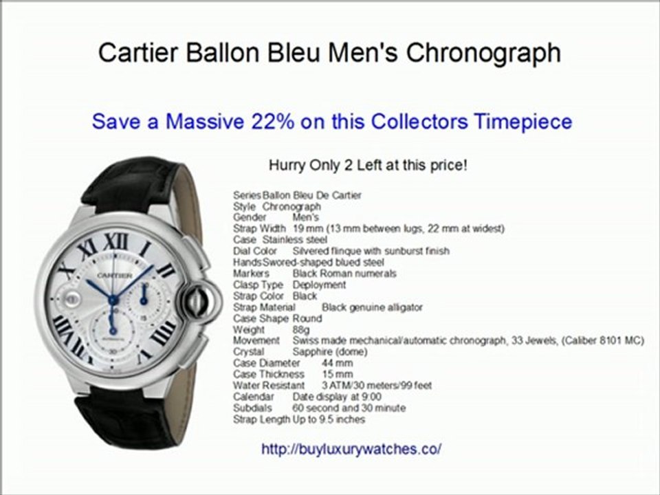 Cartier Ballon Bleu Men's Chronograph