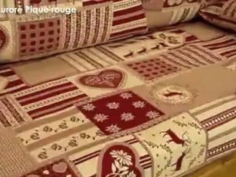 Canapé 3 places en épicéa massif, canapé montagne tissus fabrication française