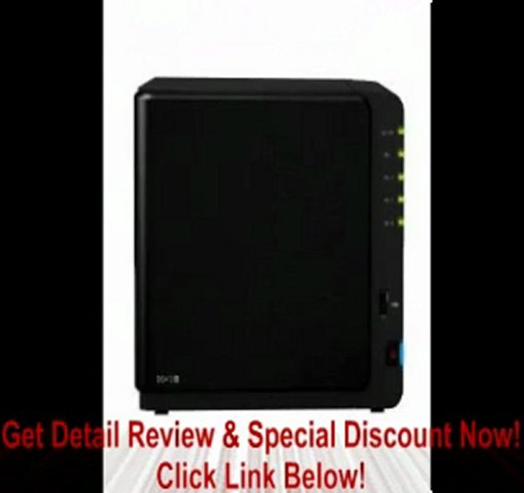 Synology DiskStation 4-Bay (Diskless) Network Attached Storage DS412+ (Black)