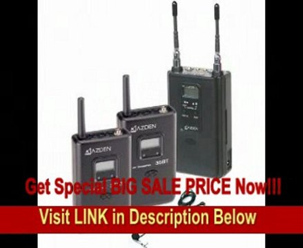 AZDEN 330ULT UHF Wireless Combo Microphone System Two Body Pack Transmitter's to One Camera Mountable Receiver includes Two lavalier Mics