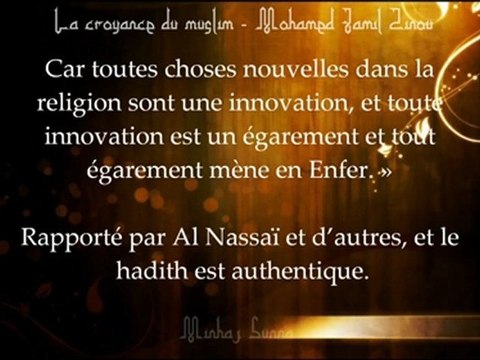 La croyance du muslim - la Sunna et les innovations dans la religion