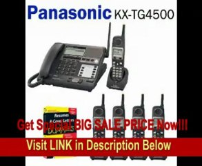 Panasonic KX-TG4500 4 Line Cord / Cordless Phone Base With 5 Handsets