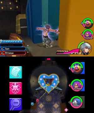 Kingdom Hearts 3D : Trésors de la Place de la Fontain de Traverse avec Riku