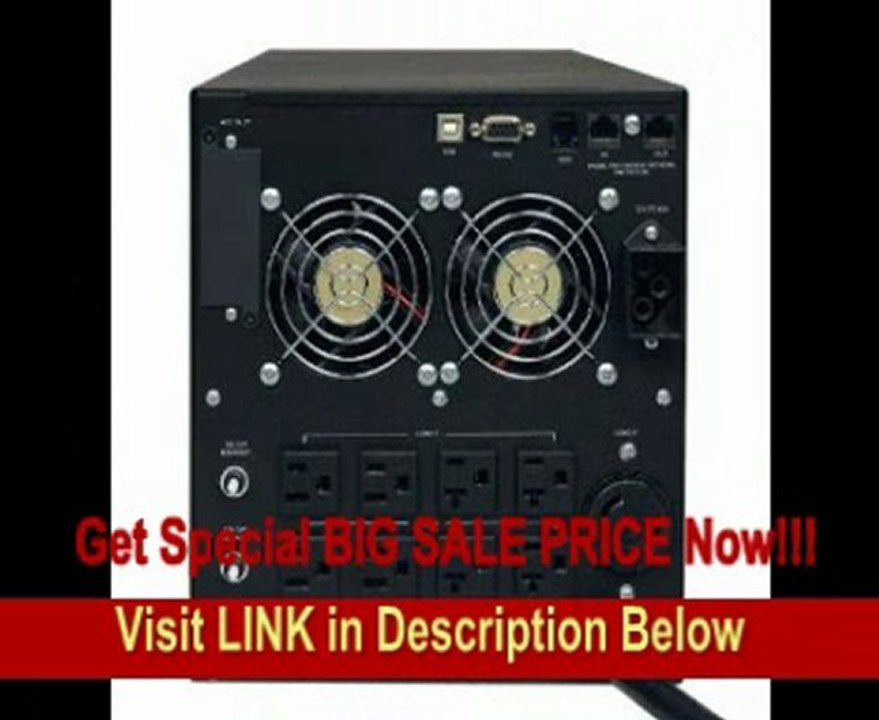 Tripp Lite SU3000XL 3000VA 2400W UPS Smart Online Tower 110V / 120V USB DB9 SNMP RT, 9 Outlets
