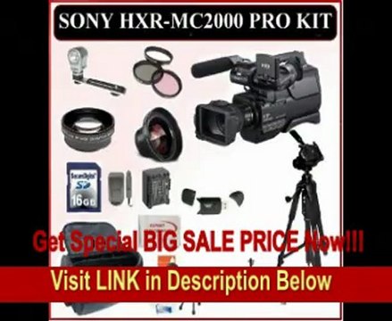 Sony HXR-MC2000U MC2000 Shoulder Mount Avchd Camcorder With SSE Package Including: Long Life Battery, External Travel Charger, Pro Fluid Head Tripod w/ Tripod Dolly, Shochproof Carrying Case, Wide Angle & Telephoto Lenses, 3 Piece Filter Kit, Video L