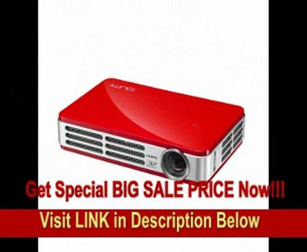 Vivitek Qumi Q5 500 Lumen WXGA HD 720p HDMI 3D-Ready Pocket DLP Projector with 4GB Memory (Red)