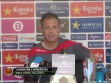 Caparrós, perplejo ante la pregunta de las bajas del Real Madrid