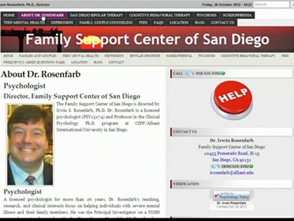 San Diego Psychologists for Bipolar, Depression, Schizophrenia (858) 635-4782