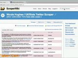 Twitter Scraper with ScraperWiki --CrackMake.com