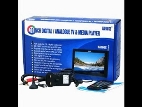 August DA100C 10 Inch High Resolution Freeview TV & Recorder - Best Portable DVD Player 2012