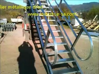 Escalier métallique droit avec crosse 2012 10 tarif prix franco kit