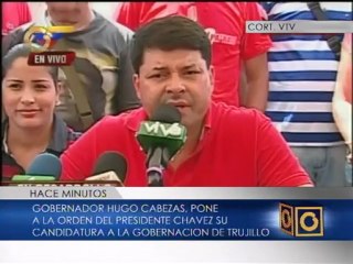 Gobernador de Trujillo pone su candidatura a la reelección a la orden