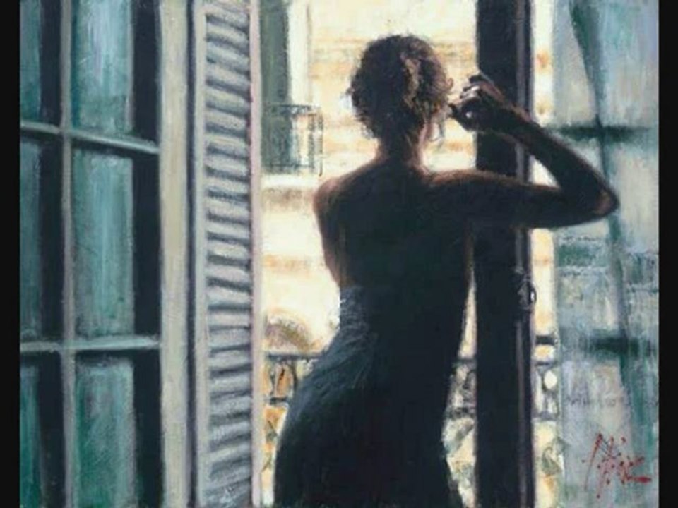 Fabian Perez: Beautiful Paintings - A Piano/Guitar Video Tribute with "The Guitarist" by Tom Van Dorn