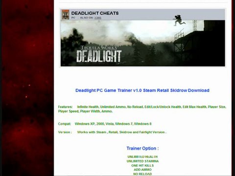 Deadlight Trainer +90 Steam God Mode Download